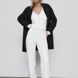 NWOT Cream/White Zara “Soft Touch” Cardigan Sweater Size M